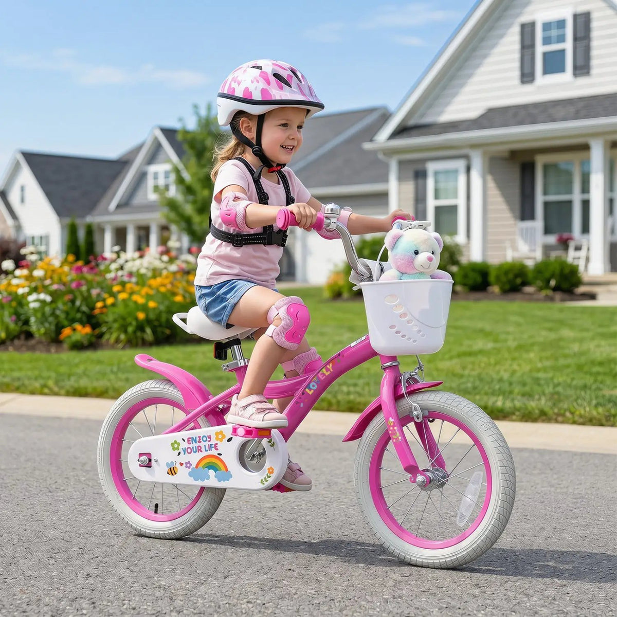 Girls Bike 12-18 Inch with Training Wheels and Basket, photo 9 of 32
