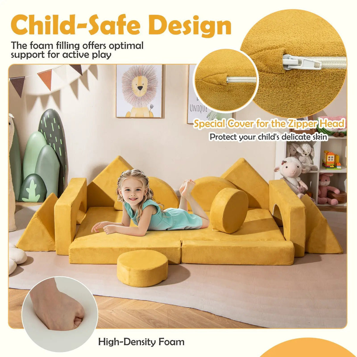 14 PCS Modular Kids Play Couch for Playroom and Bedroom, photo 23 of 24