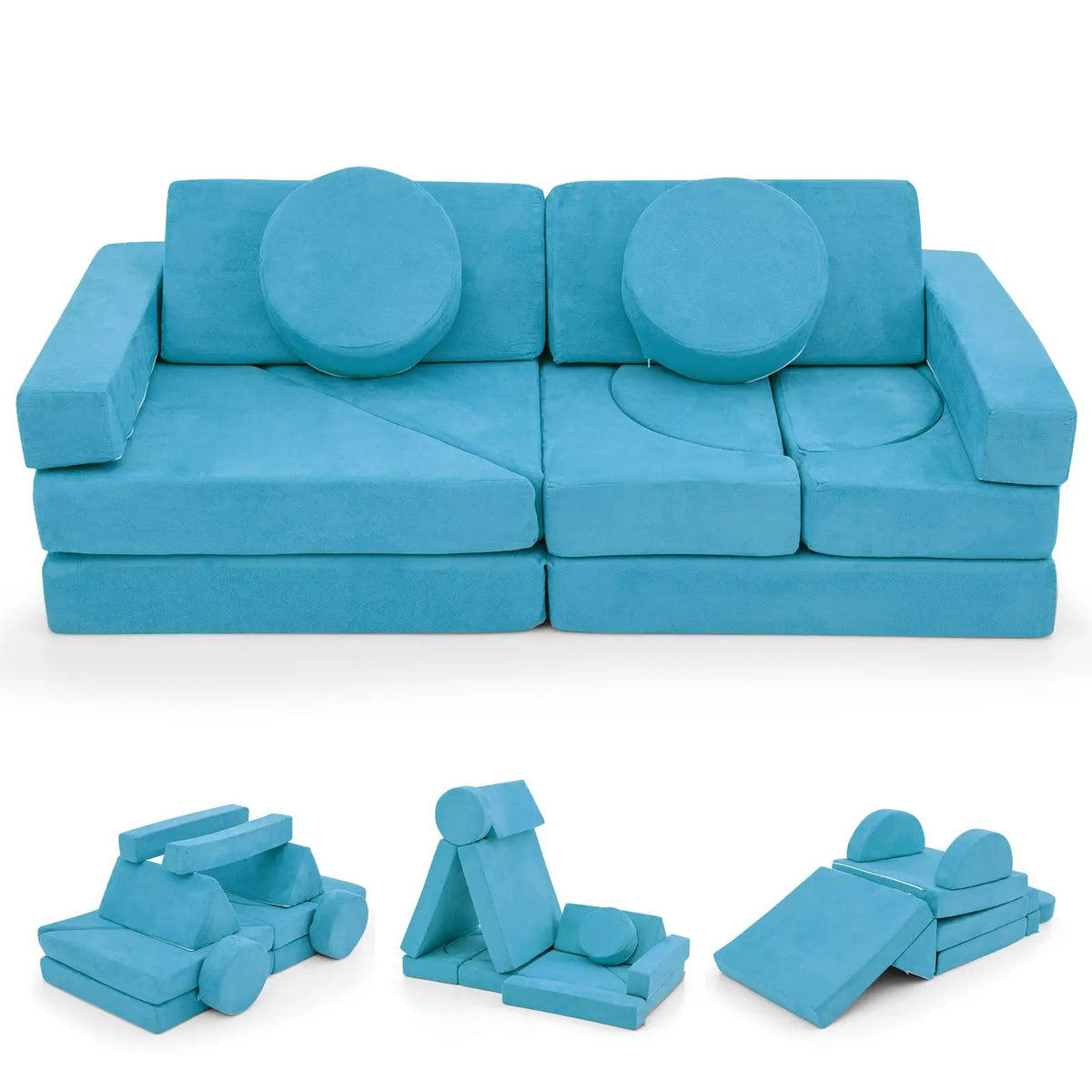 14 PCS Modular Kids Play Couch for Playroom and Bedroom, photo 9 of 24