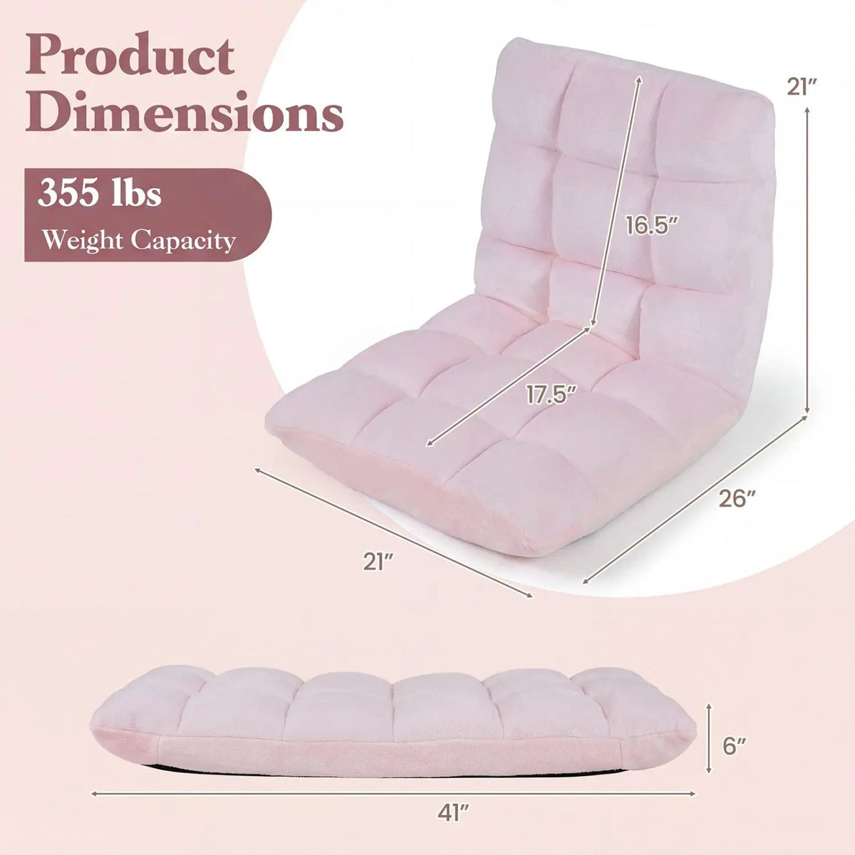Adjustable 14-position Cushioned Floor Chair, photo 10 of 19