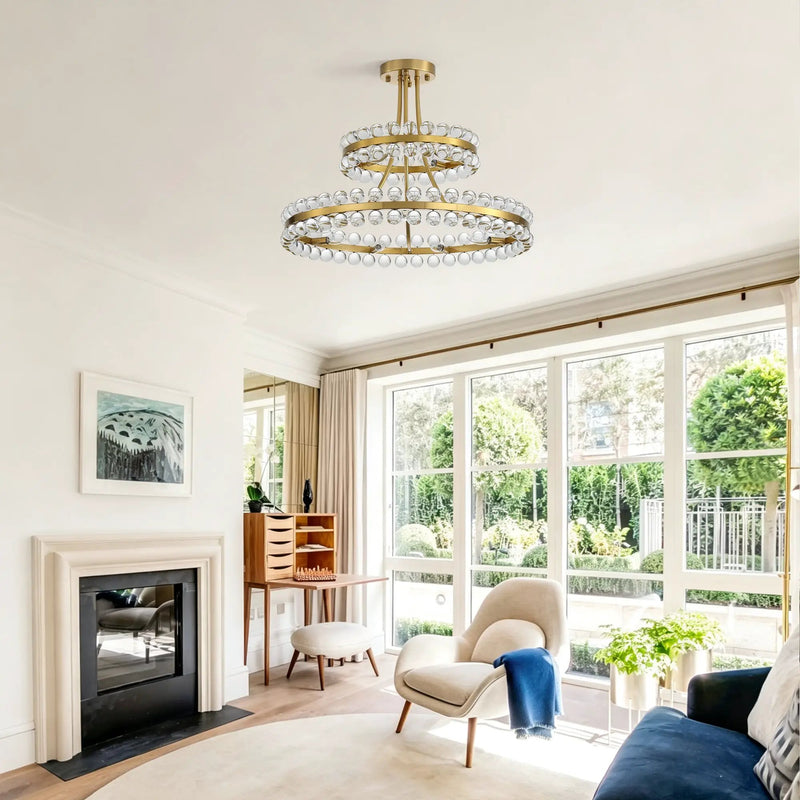 27-Inch Luxury Crystal Ball Chandelier by HouseOfZazla