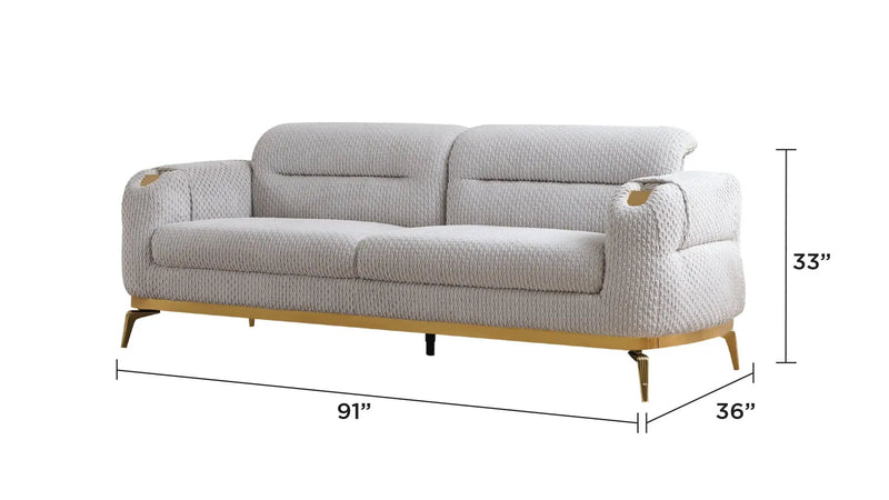 Zoe Modern Style 2PC Living Room Set by HouseOfZazla