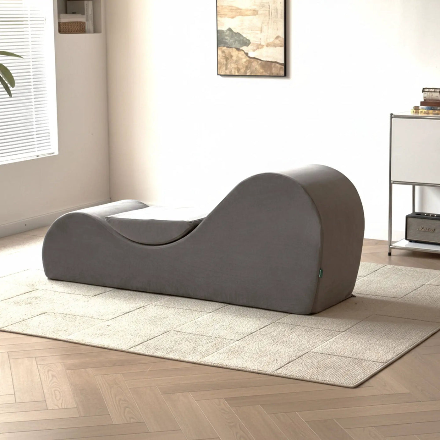 Solace - Chaise Lounge Chair Relaxation, Ergonomic Design With Soft Yet Firm High Density Foam Core by HouseOfZazla