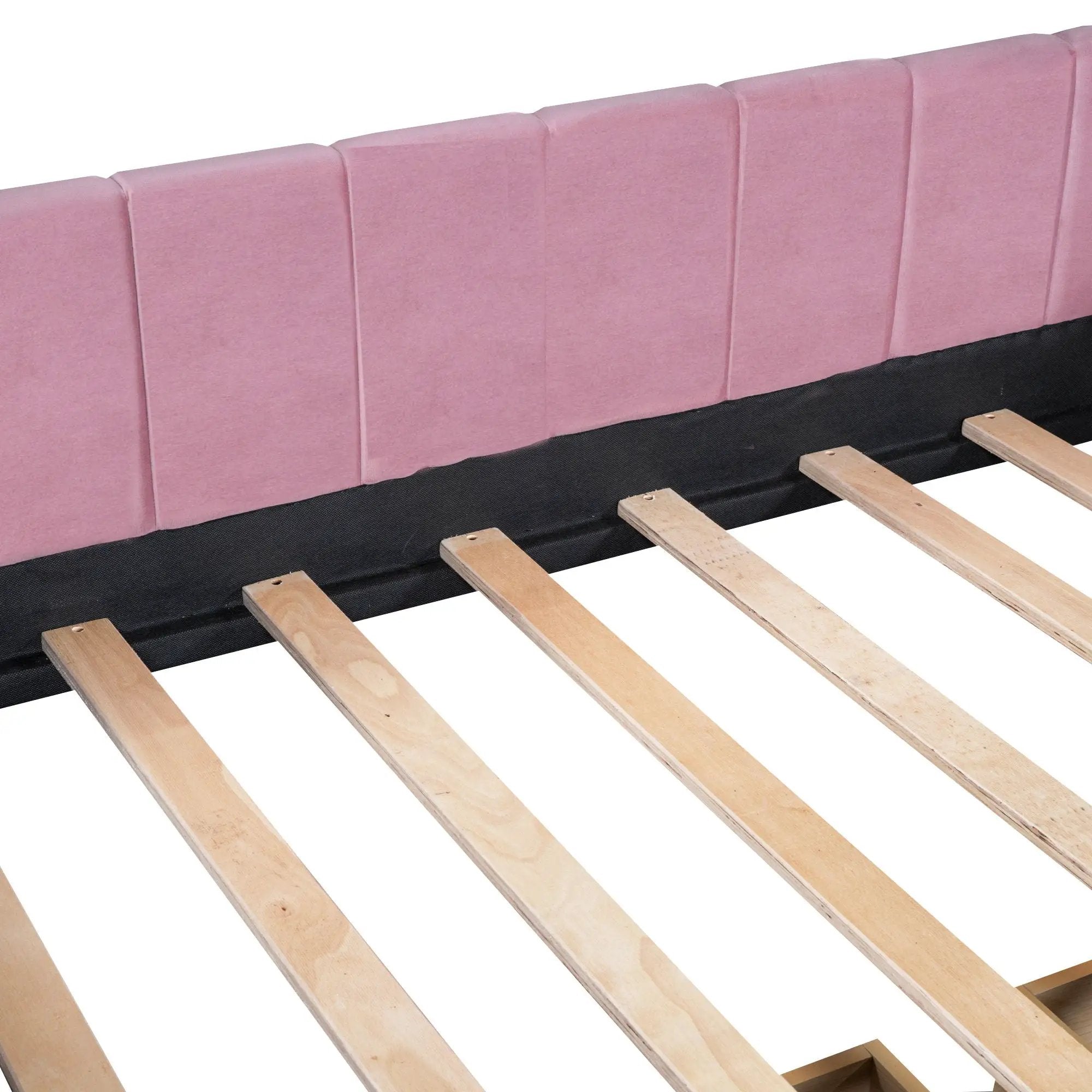 Upholstered Daybed With Ergonomic Design Backrest by HouseOfZazla