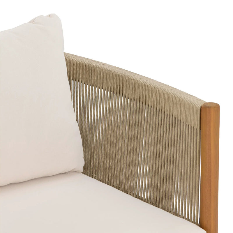 Outdoor Club Chair with Acacia Wood Frame in Teak Look by HouseOfZazla