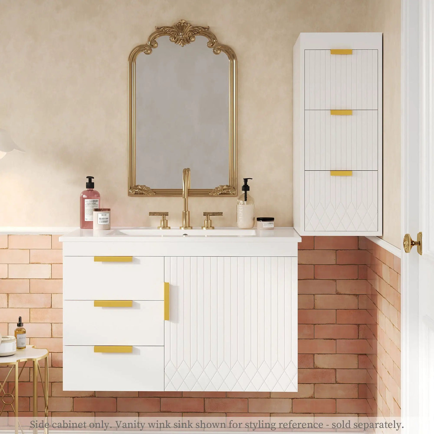 Modern Wall Mounted Floating Cabinet With Drawers For Bathroom by Unique Piece Furniture