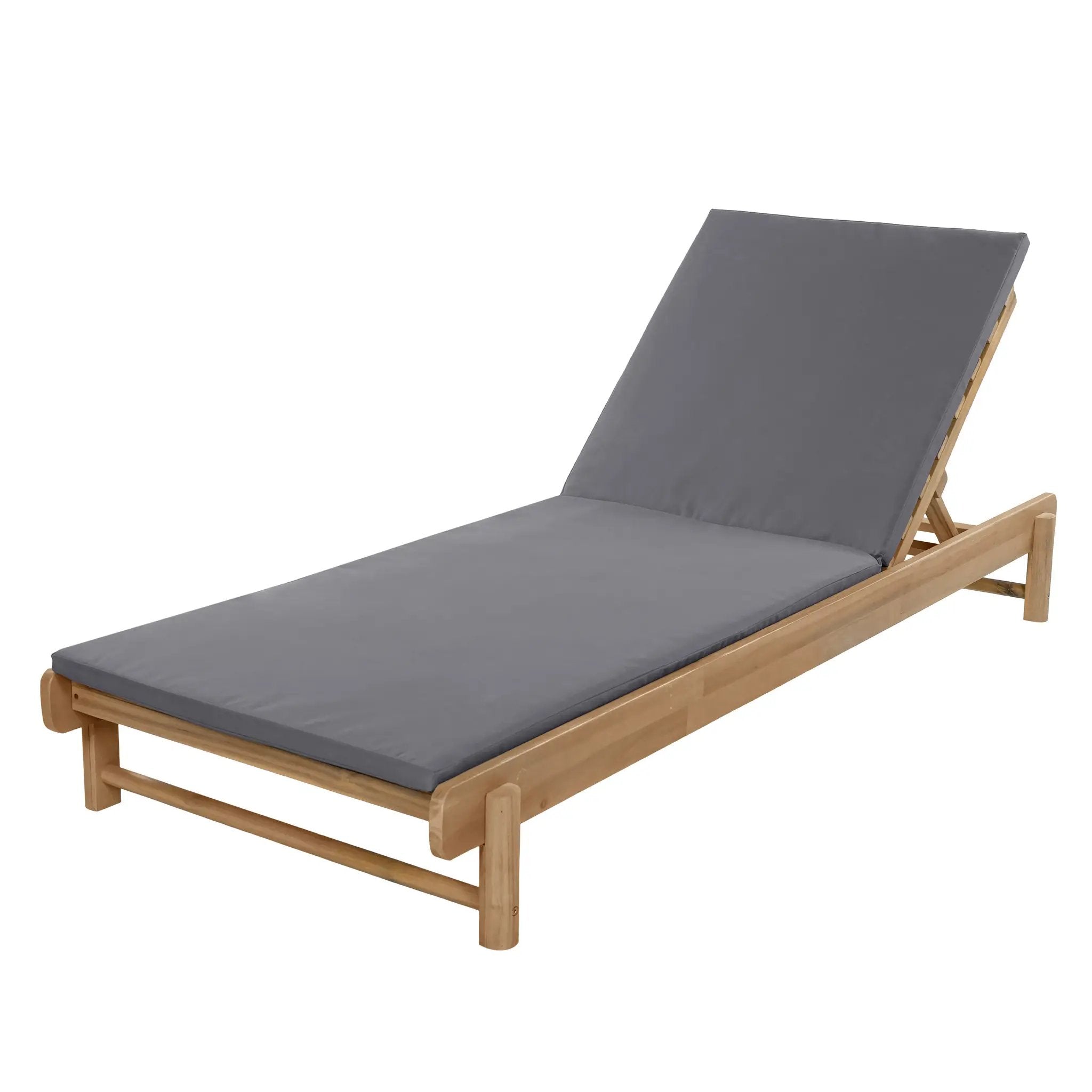 Light Teak Acacia Wood Chaise Lounge Set by HouseOfZazla