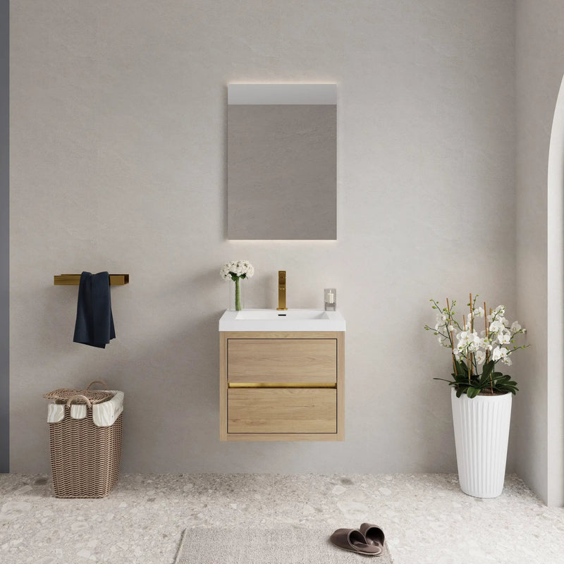 24" Wall-Mounted Bathroom Vanity with Sink by HouseOfZazla