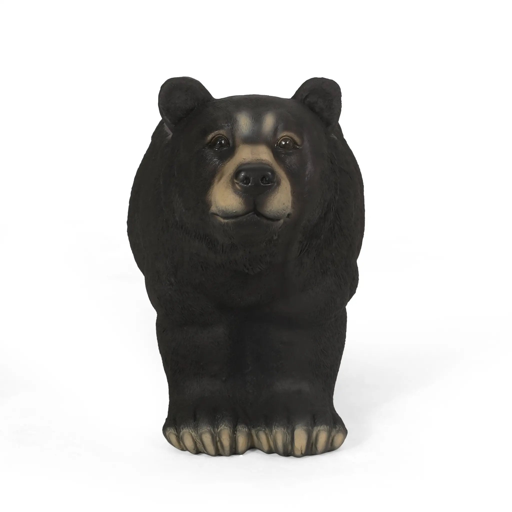 MGO Bear Bench, Concrete Outdoor Bench, Matte Black by HouseOfZazla