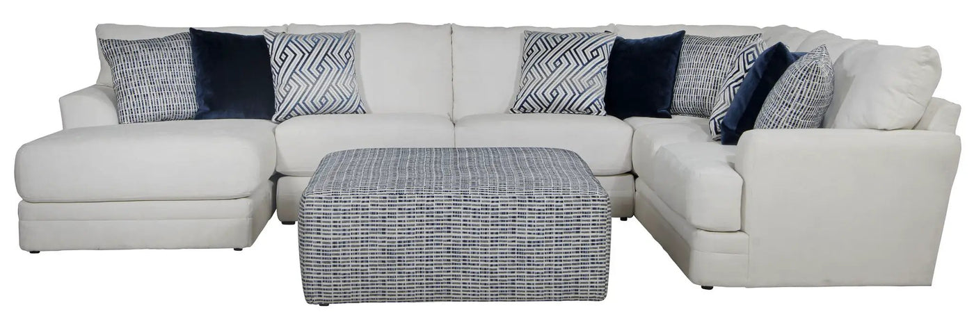 Polaris - Sectional With Comfort Coil Seating, 9 Included Accent Pillows And Included Cocktail Ottoman by Unique Piece Furniture