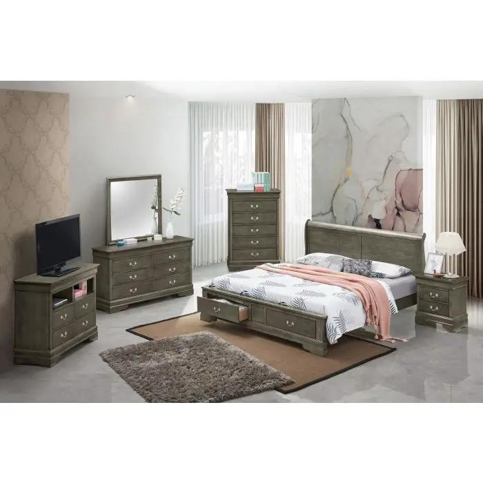 Upholstered Panel Sleigh Bed Design by HouseOfZazla
