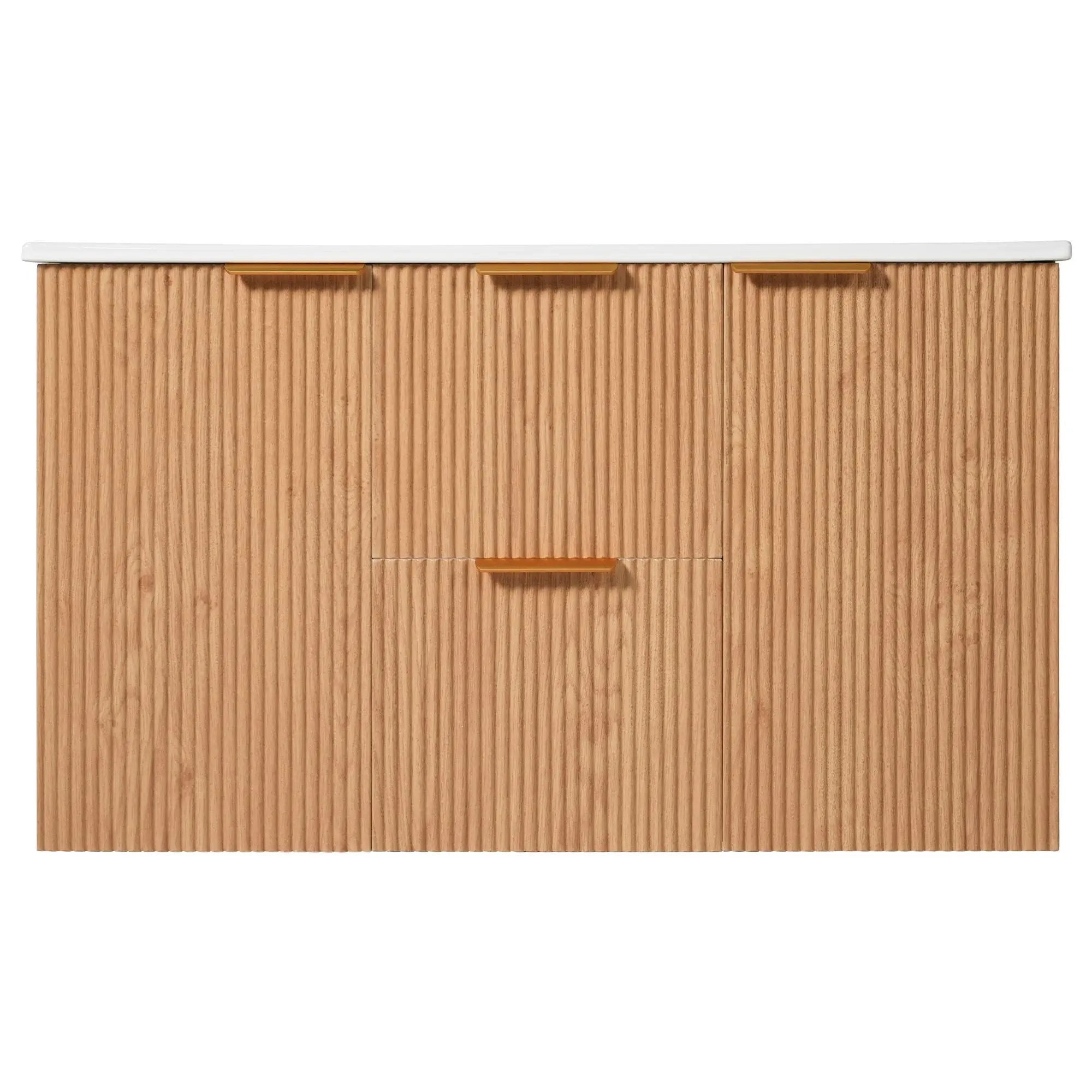 Modern Wall Mounted Bathroom Vanity, Soft Close Doors by Unique Piece Furniture
