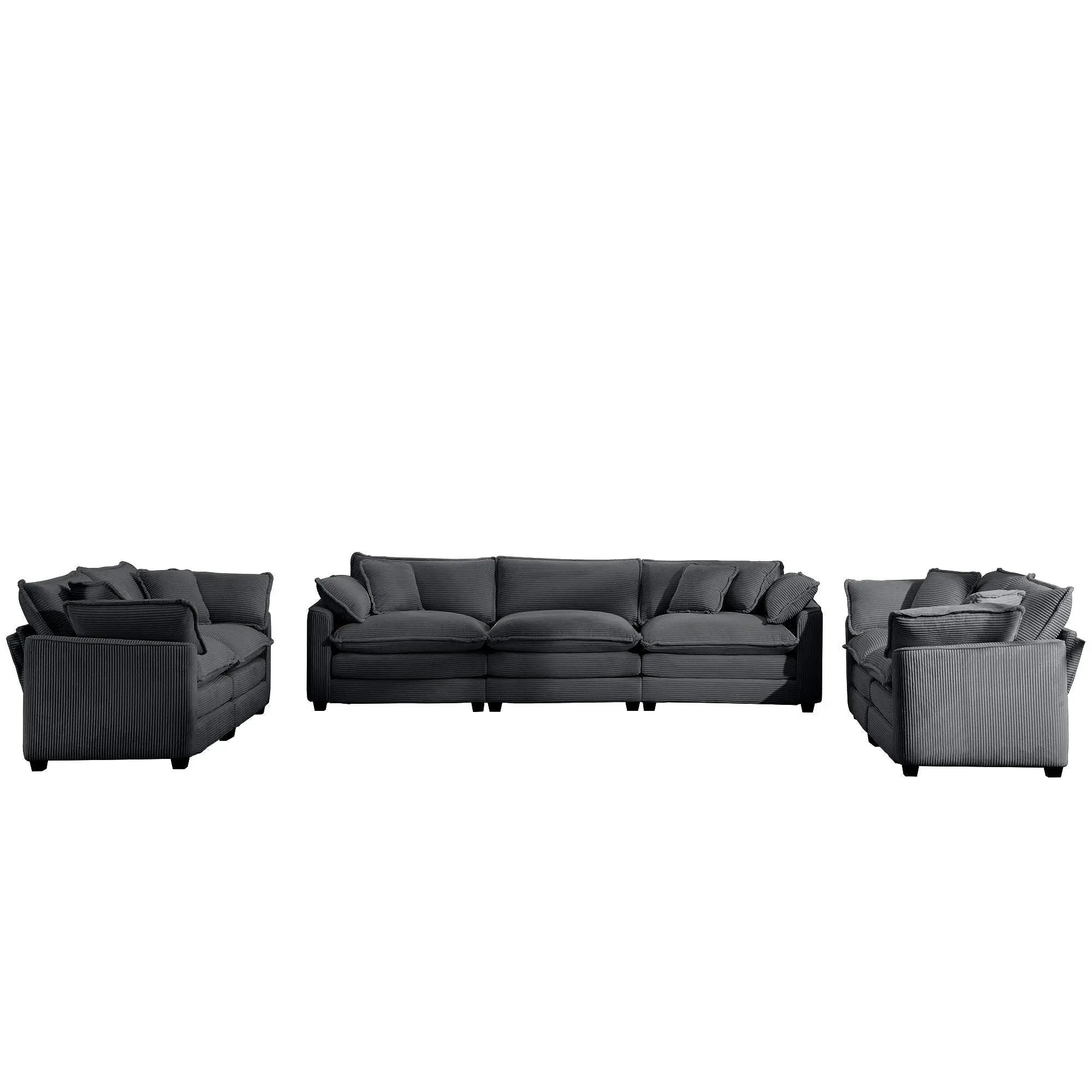 Elegant Oversized Sectional Sofa Set With Deep Seats And Flexible Layout by Unique Piece Furniture