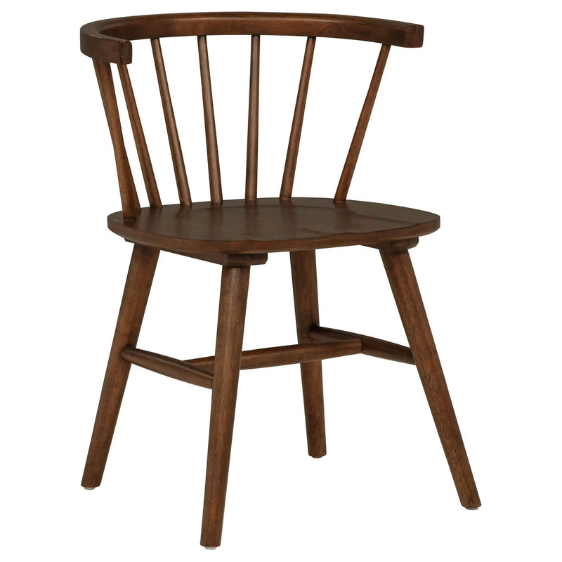 Jeffries Windsor Wood Dining Side Chair Walnut (Set of 2) by Unique Piece Furniture