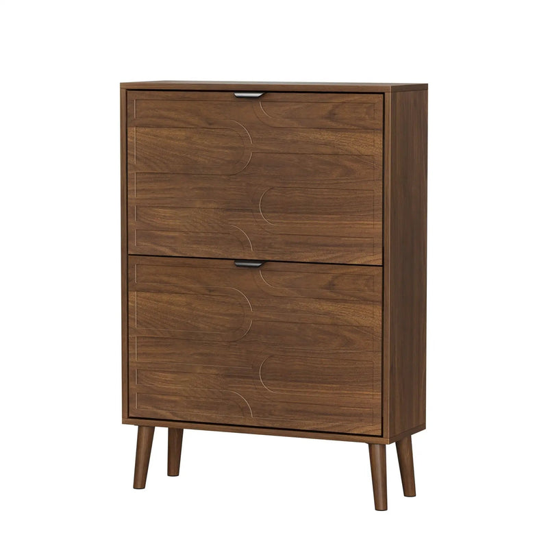Medieval - Independent Shoe Cabinet With 2 Flip Drawers by Unique Piece Furniture