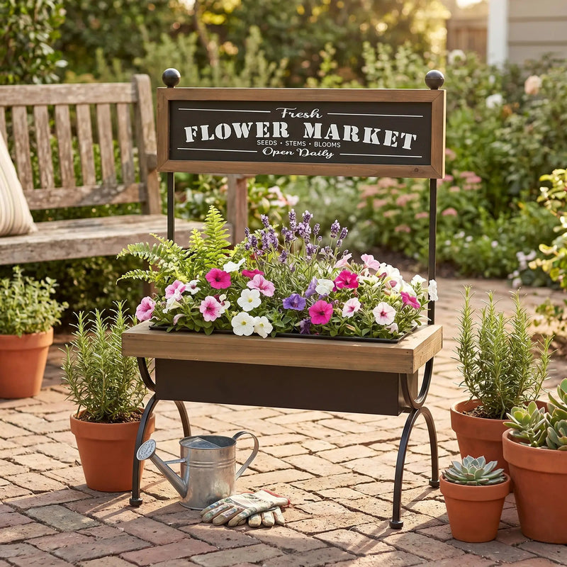 19x11x24" Rustic Planter by HouseOfZazla