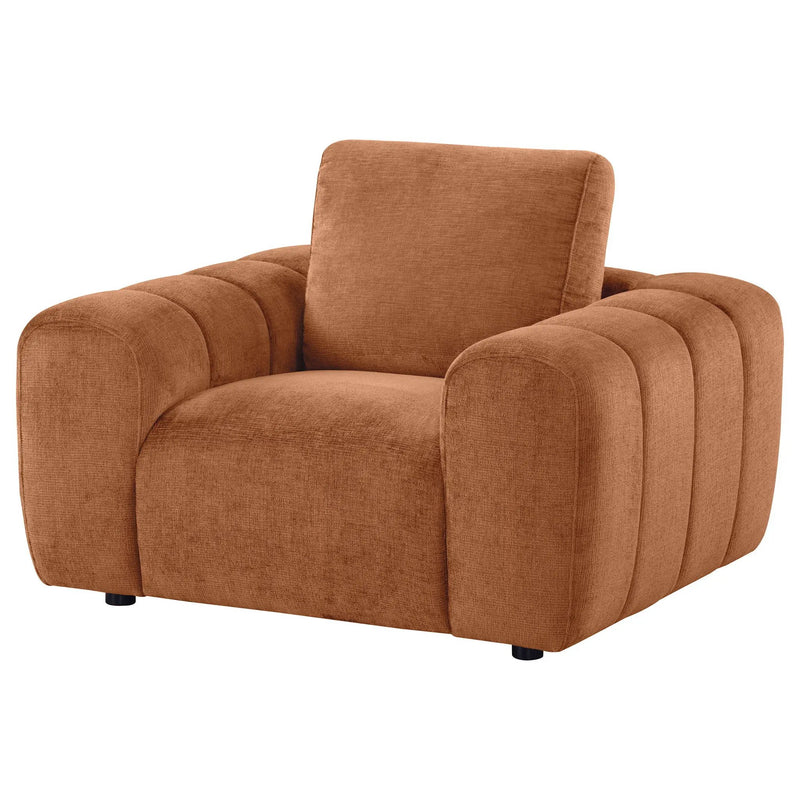 Burnett Chenille Upholstered Accent Chair Burnt Orange by Unique Piece Furniture