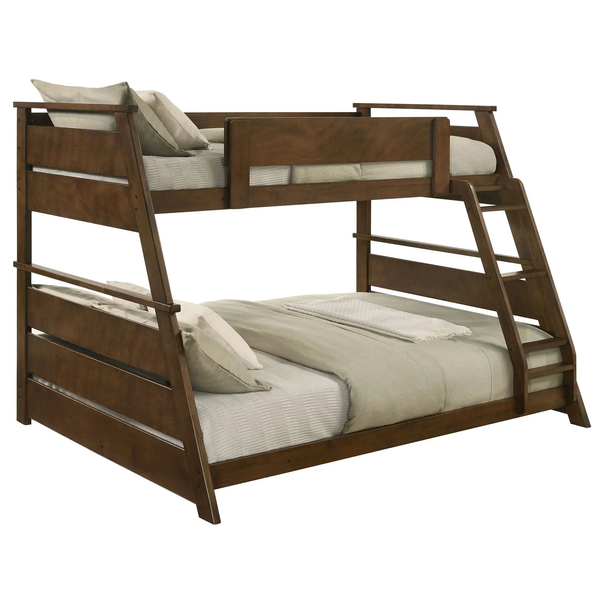 Holden Wood Veneer Twin Over Full Bunk Bed Walnut by Unique Piece Furniture