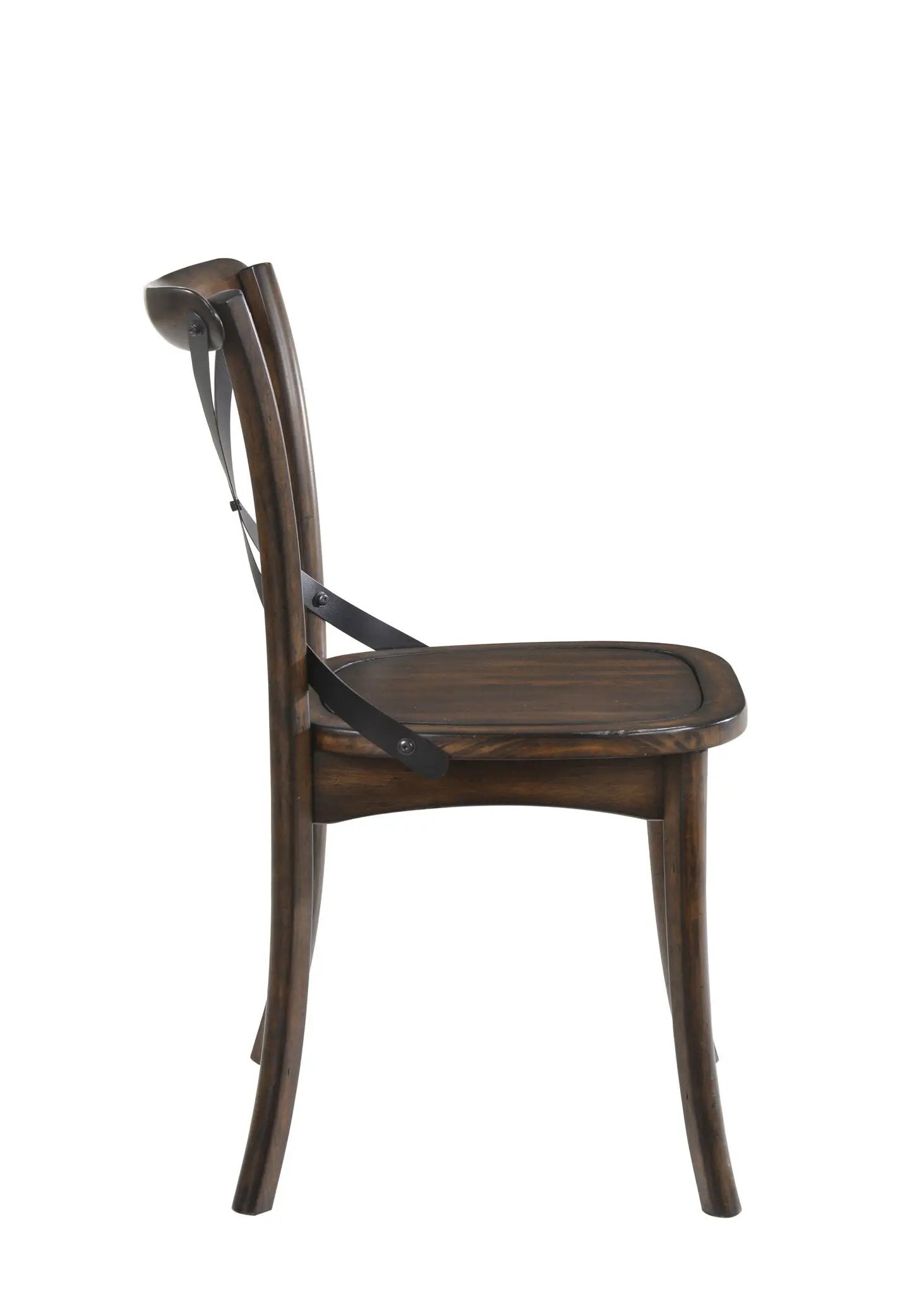 Kaelyn - Metal Side Chair (Set of 2) - Dark Oak by Unique Piece Furniture