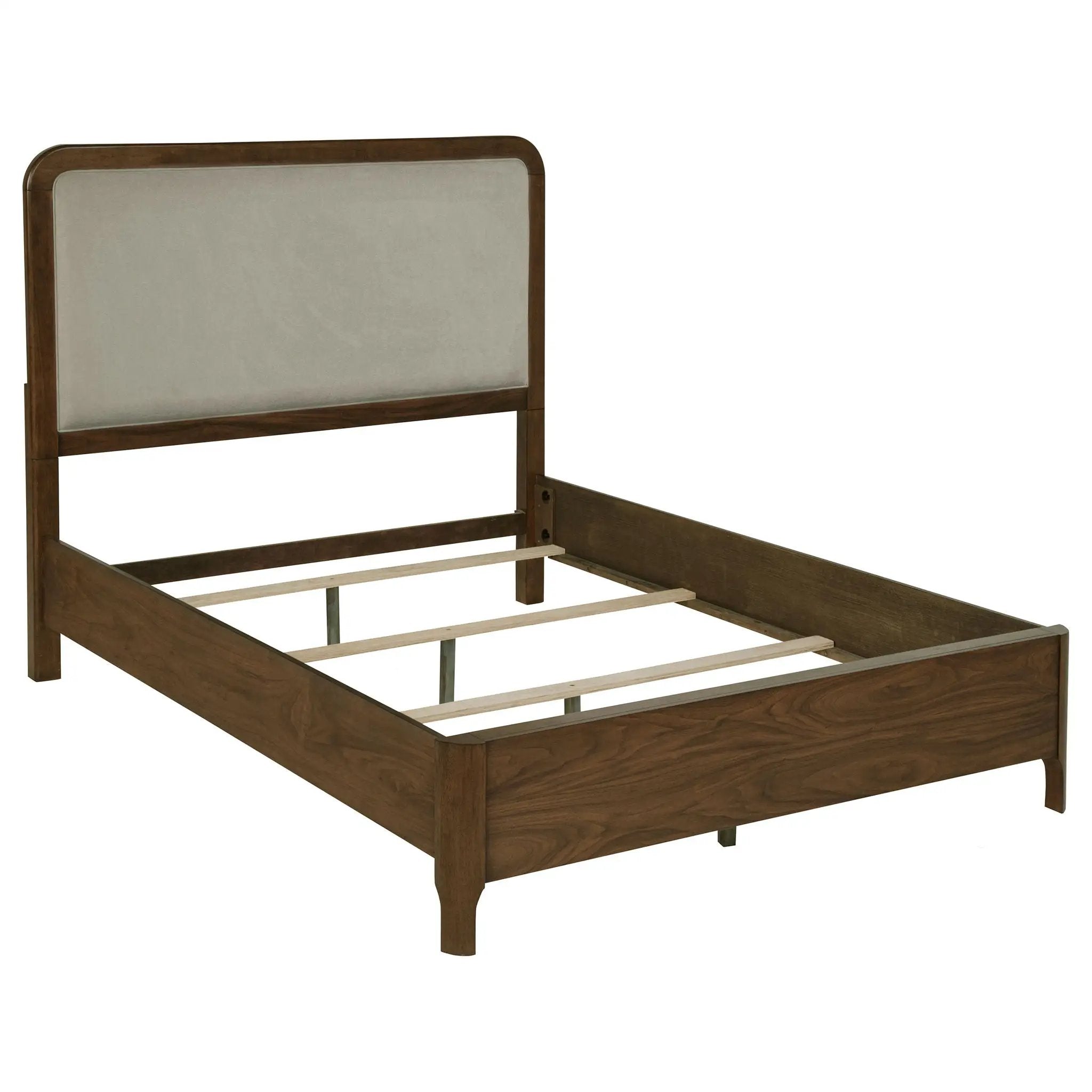 Maderia 57-inch Upholstered Queen Panel Bed Walnut by Unique Piece Furniture