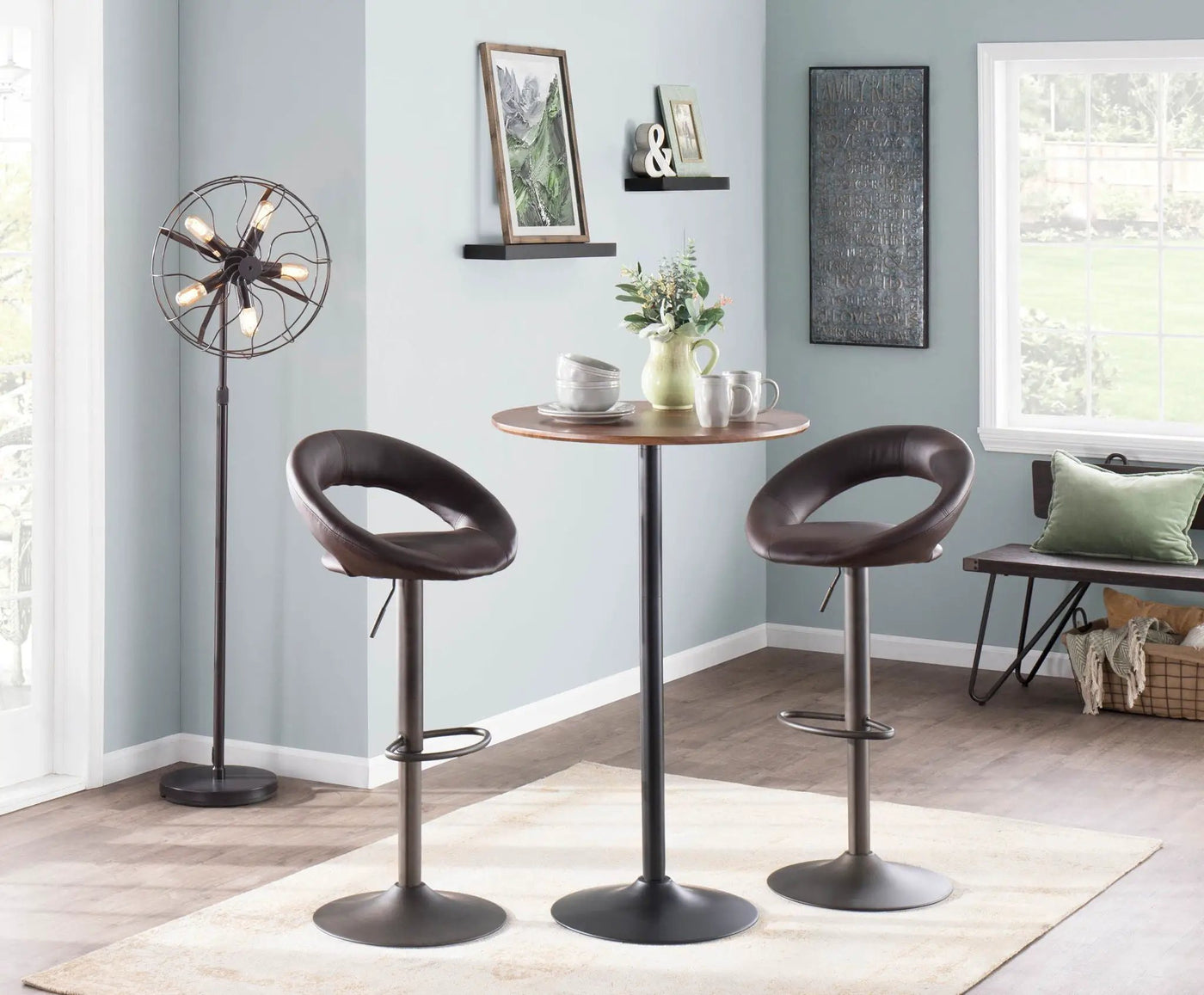 Pebble - Mid Century Modern Table Adjusts From Dining To Bar by HouseOfZazla