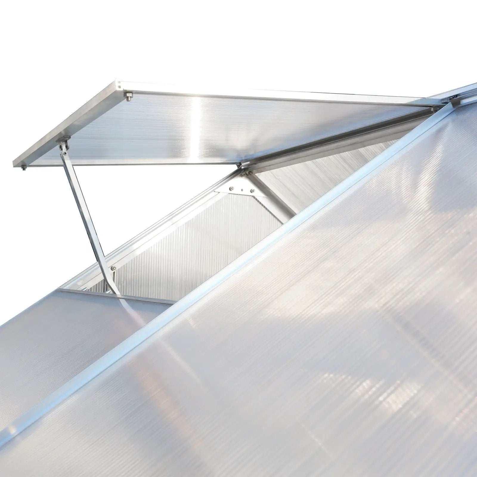 Polycarbonate house, Heavy Duty Outdoor Aluminum Walk-In House Kit With Rain Gutter, Vent And Door For Backyard Garden by HouseOfZazla