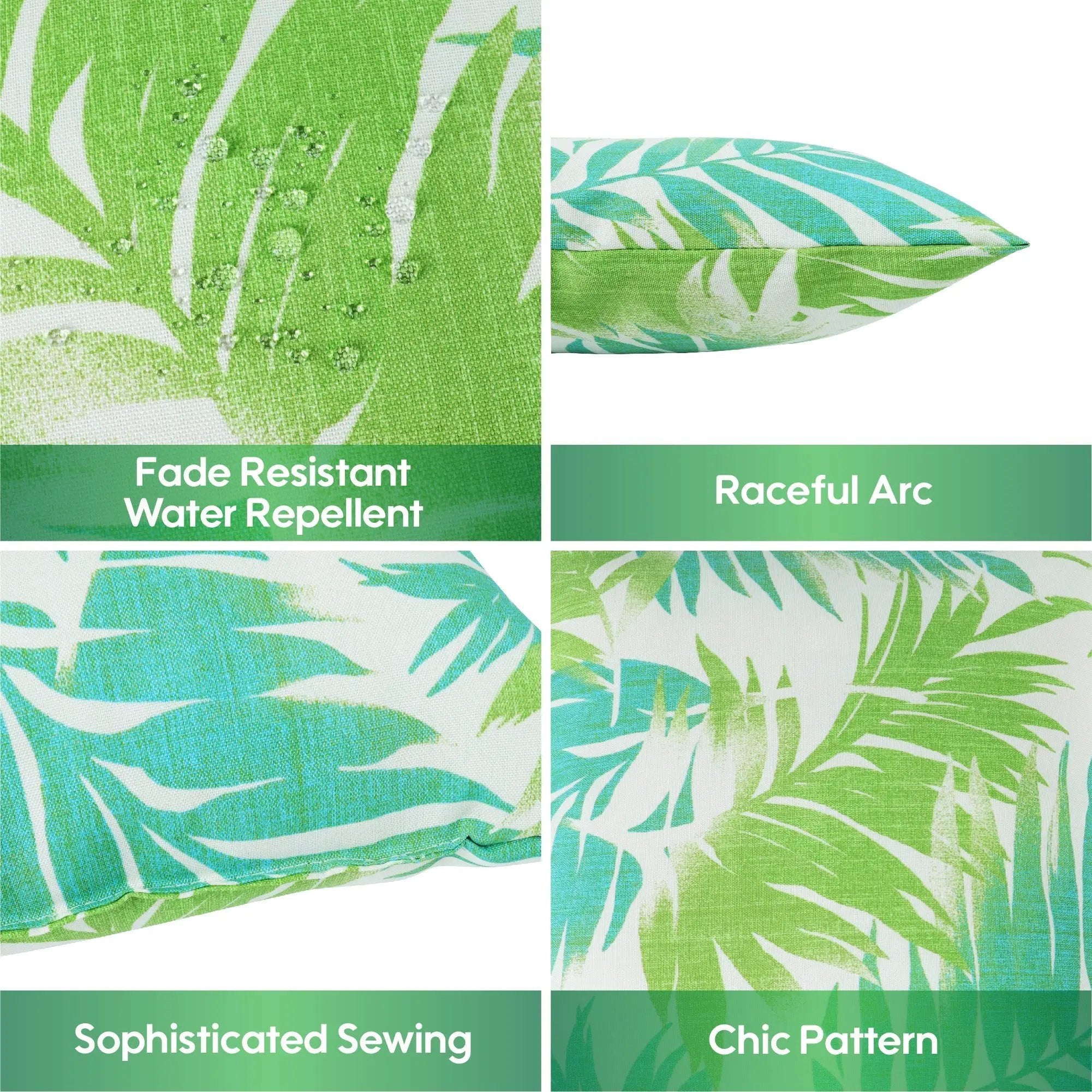 2 Pack Outdoor Throw Pillows, Waterproof & Fade-Resistant (18x18 Inch) by HouseOfZazla
