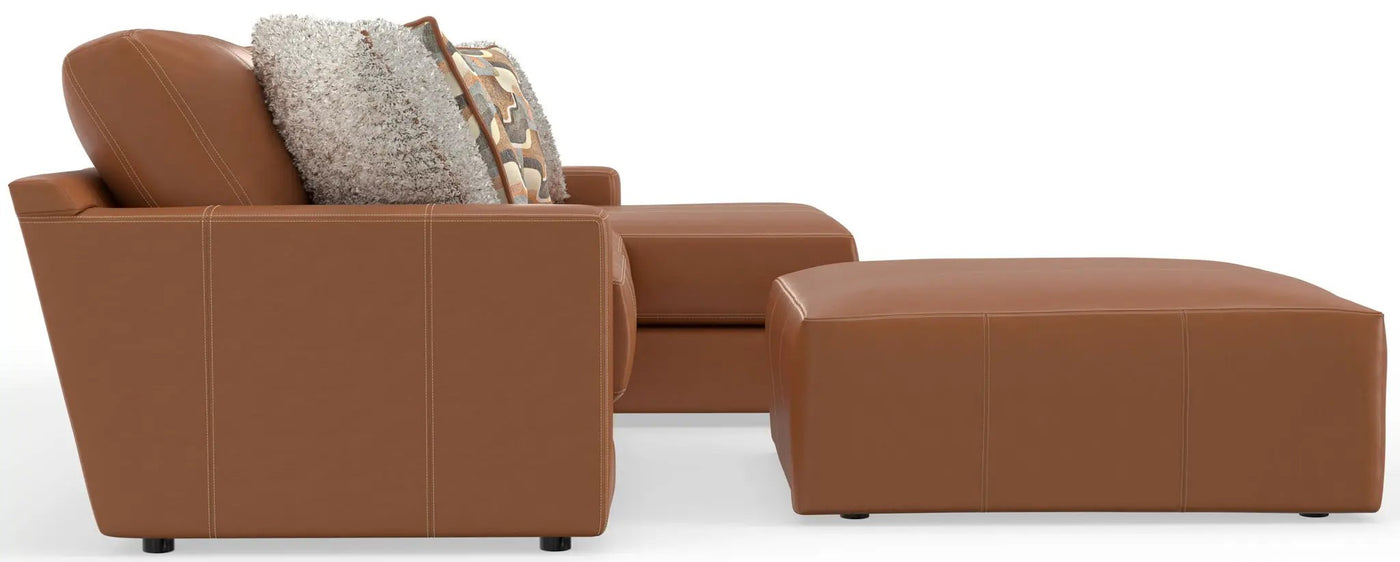 Minori - Italian Leather Sofa / Chaise And Cocktail Ottoman by Unique Piece Furniture