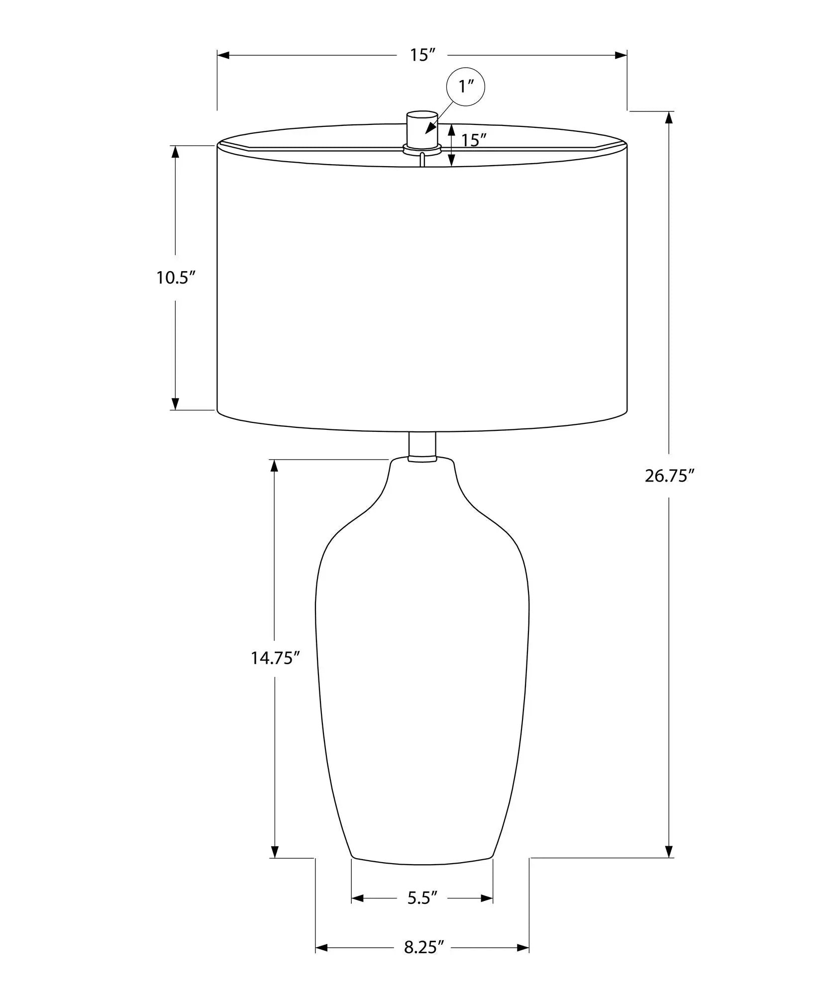 Lighting, Table Lamp, Ceramic, Resin, Contemporary - Gray by Unique Piece Furniture