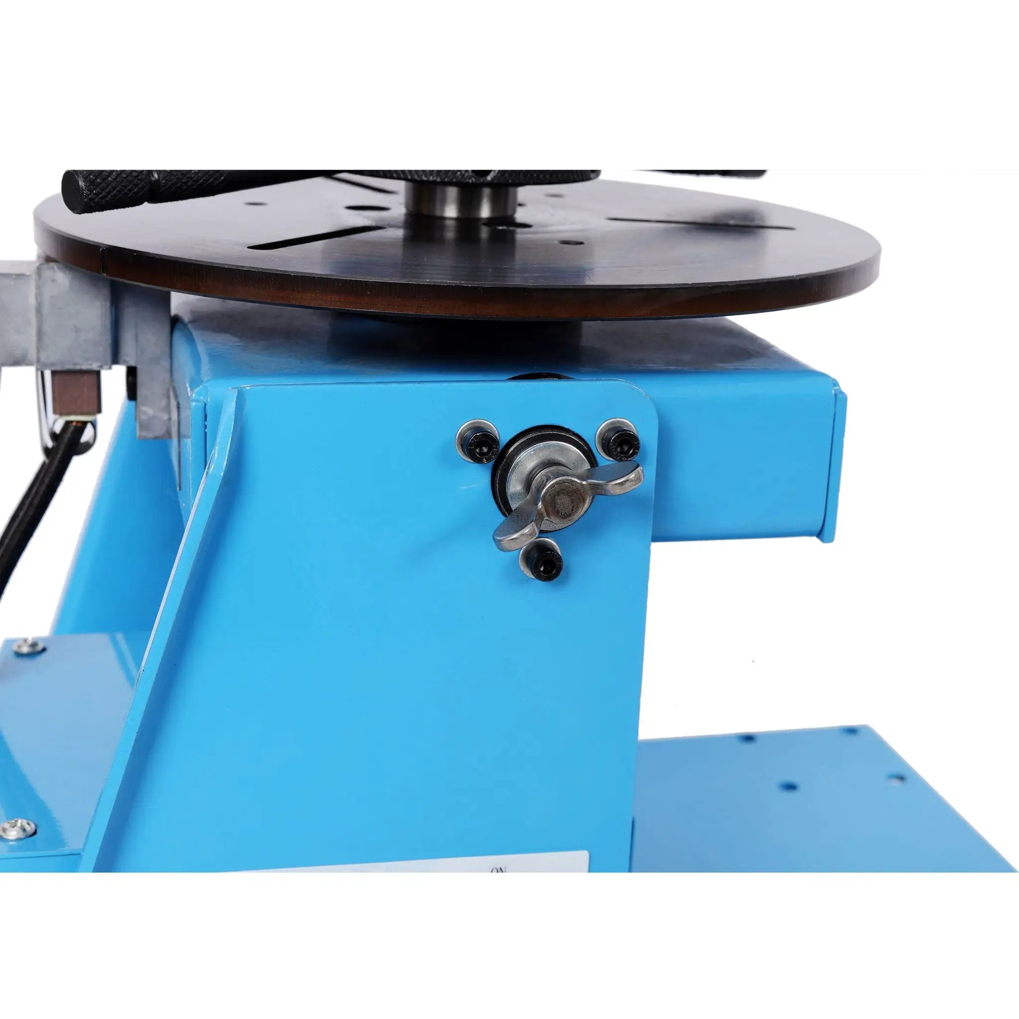 Portable Rotary Welding Positioner With 3 Jaw Lathe Chuck, 0 - 90° Turntable - Blue by HouseOfZazla
