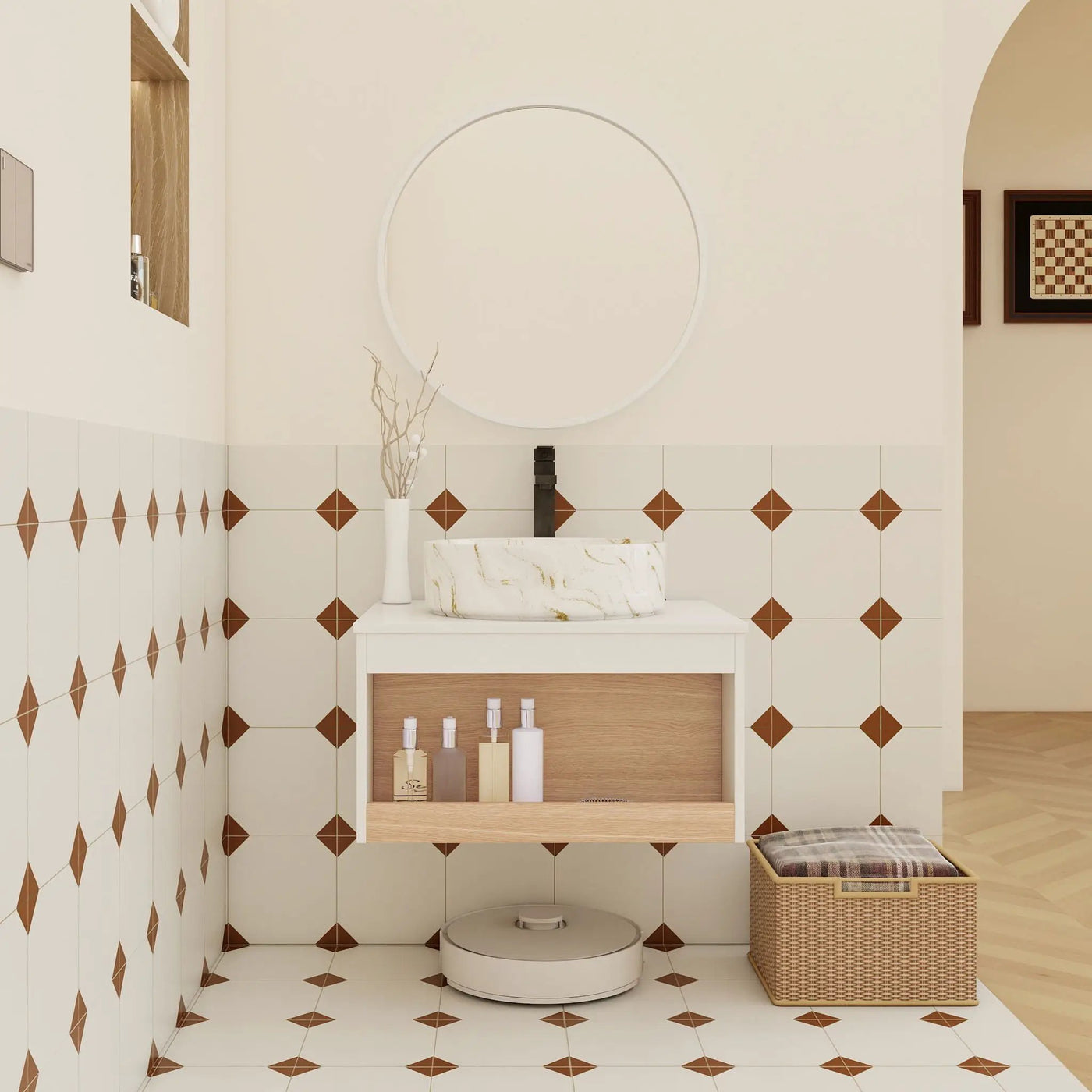 Floating Bathroom Vanity With Vessel Sink by HouseOfZazla