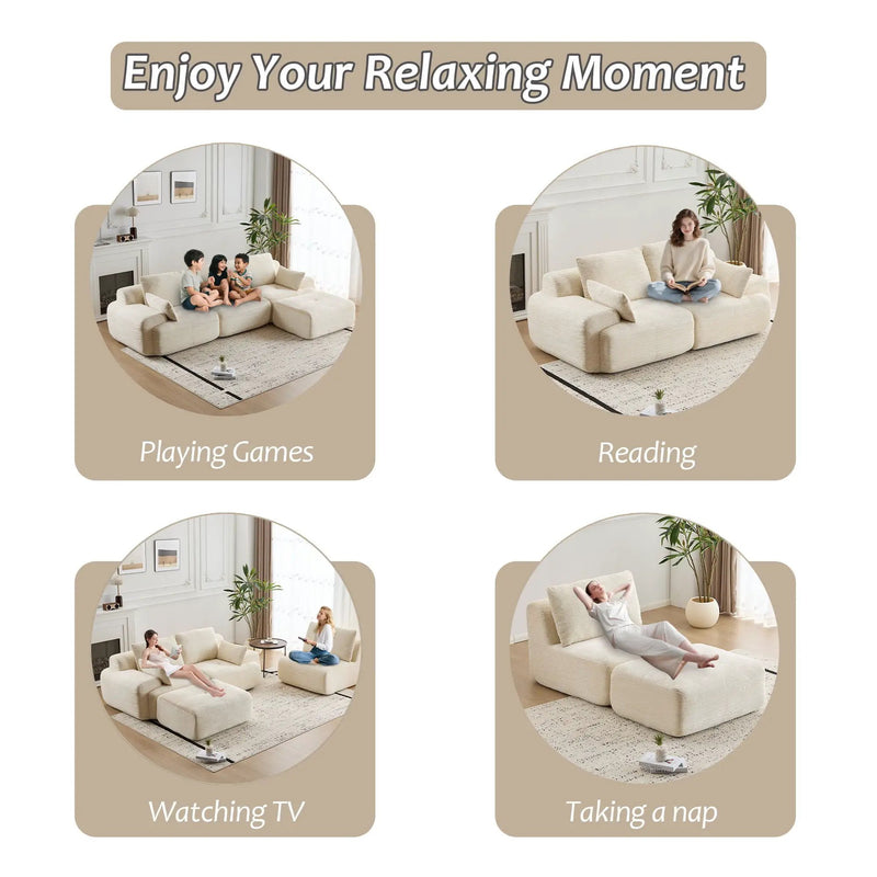 Compressed Sofa, Large Sectional Couches For Living Room by Unique Piece Furniture