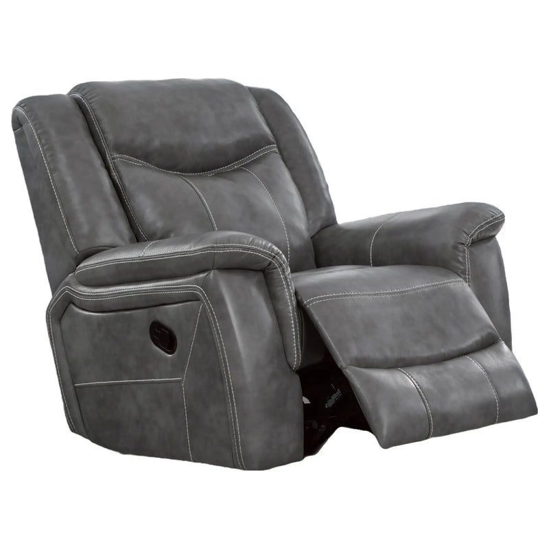 Encino - Upholstered Padded Arm Glider Recliner - Gray by Unique Piece Furniture