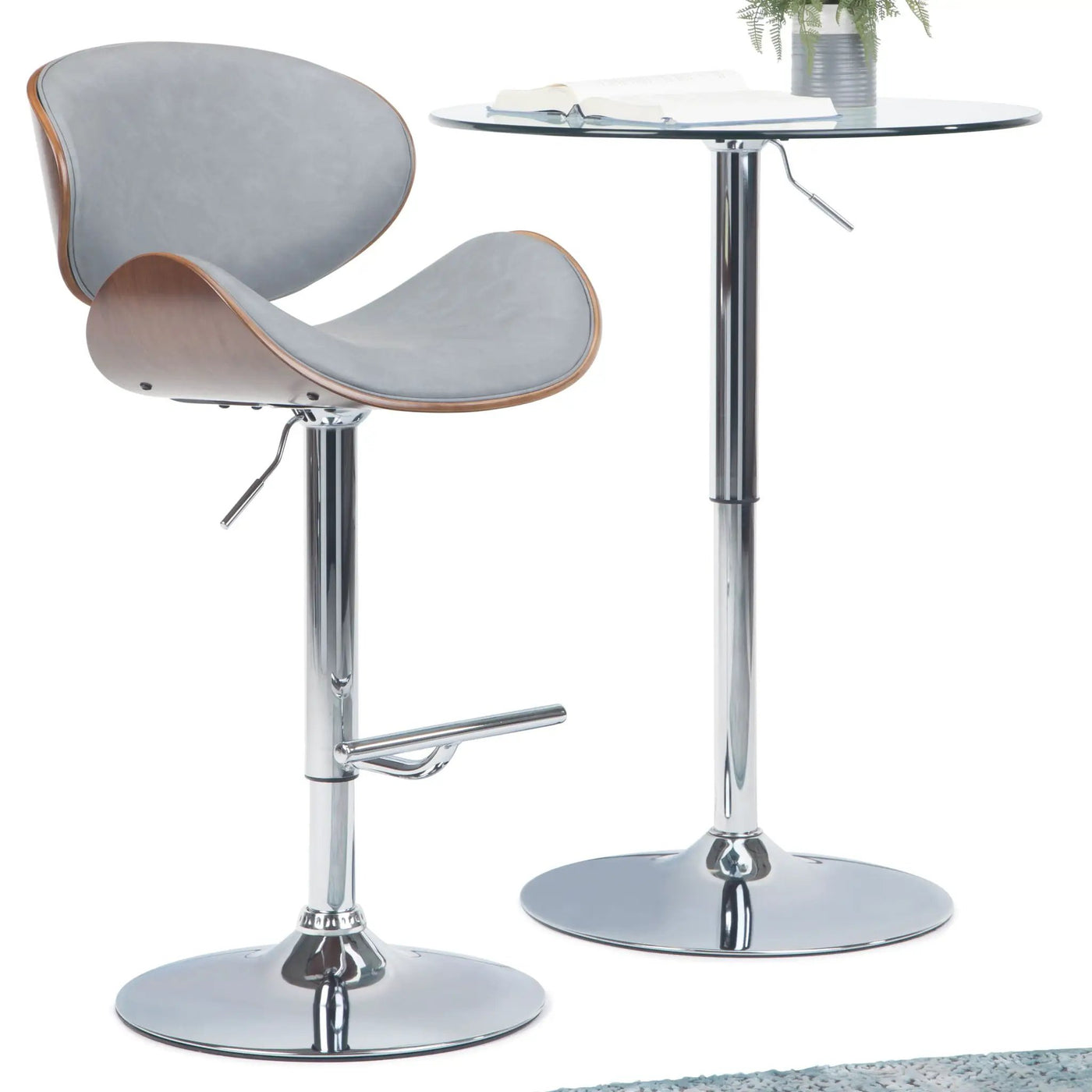 Marana - Multifunctional Handcrafted Bentwood Adjustable Swivel Bar Stool by HouseOfZazla