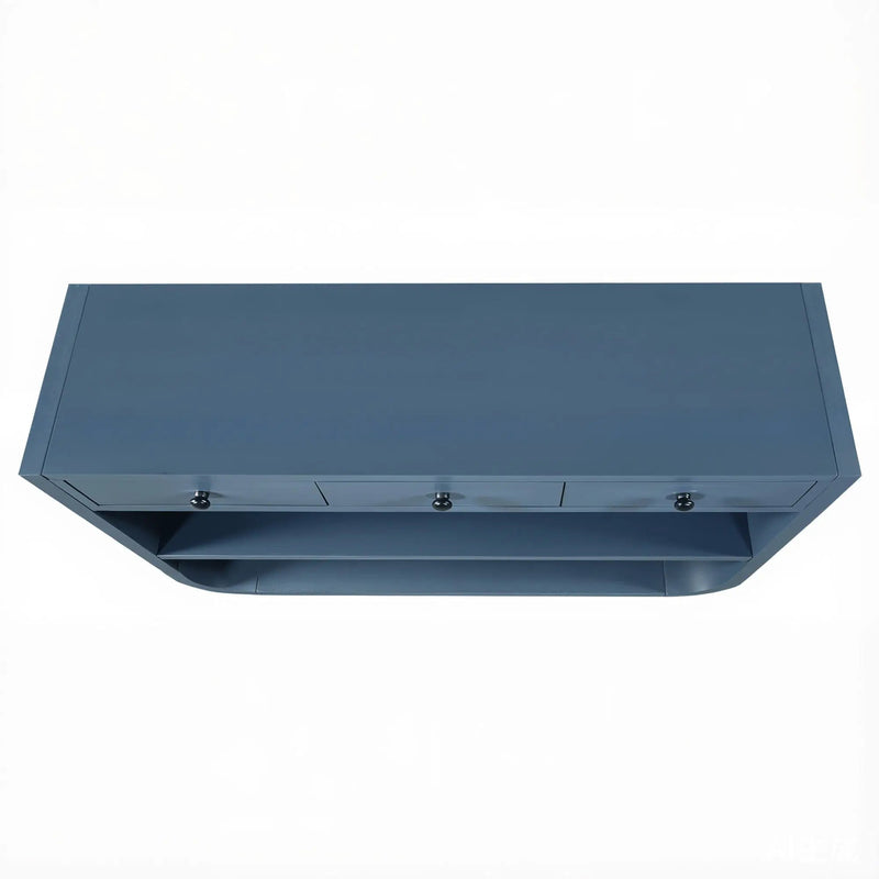 Console Table With 3 Soft Close Drawers & 2 Open Shelves by HouseOfZazla