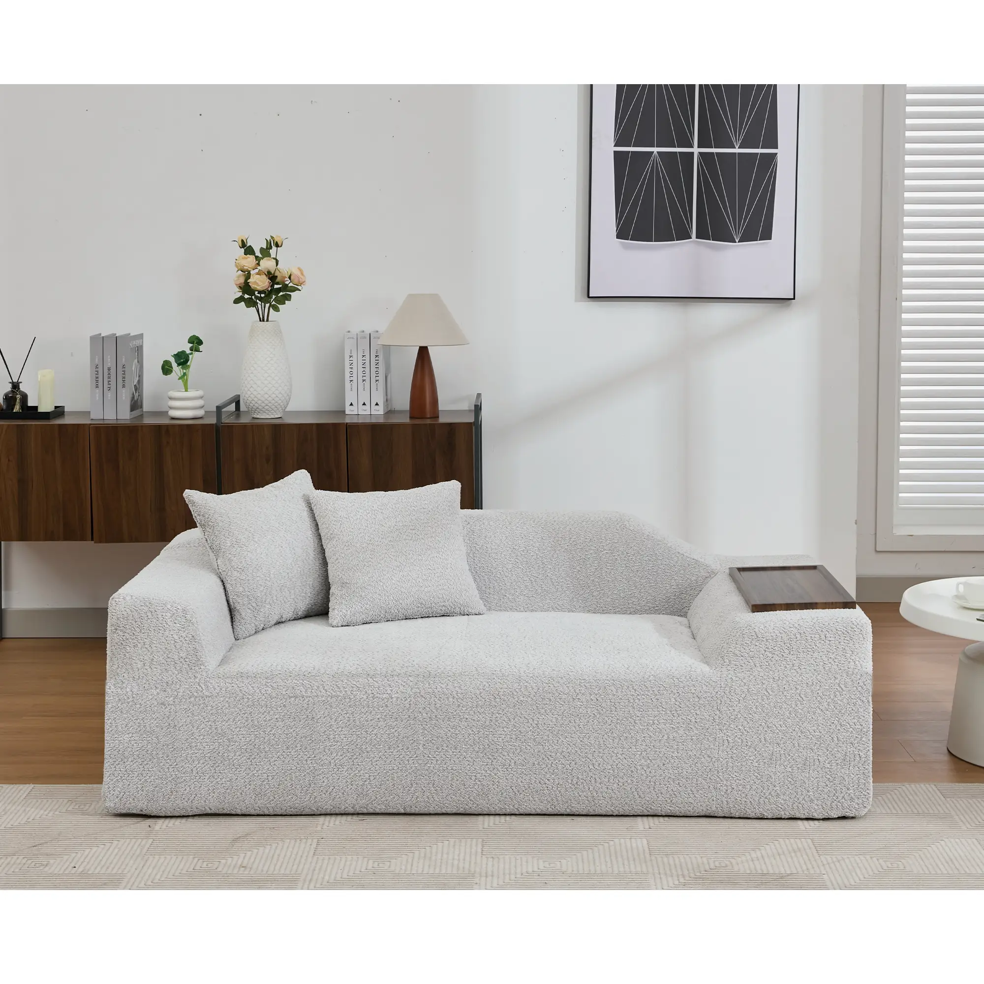 2 Piece Boucle Cloud Sofa Set by HouseOfZazla