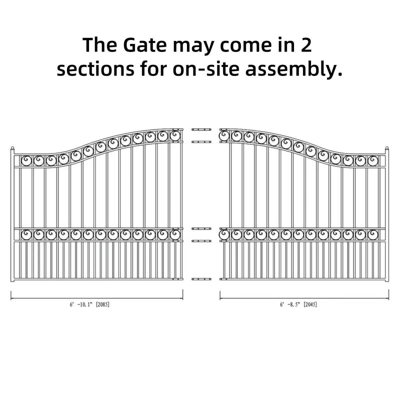 14x6 ft Steel Sliding Driveway Gate by Chery Industrial
