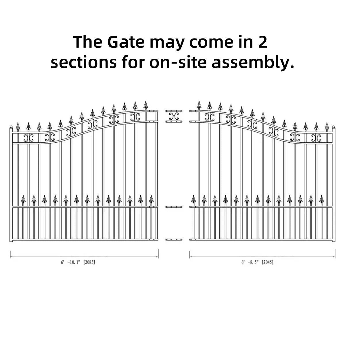 14x6 ft Steel Sliding Driveway Gate by Chery Industrial
