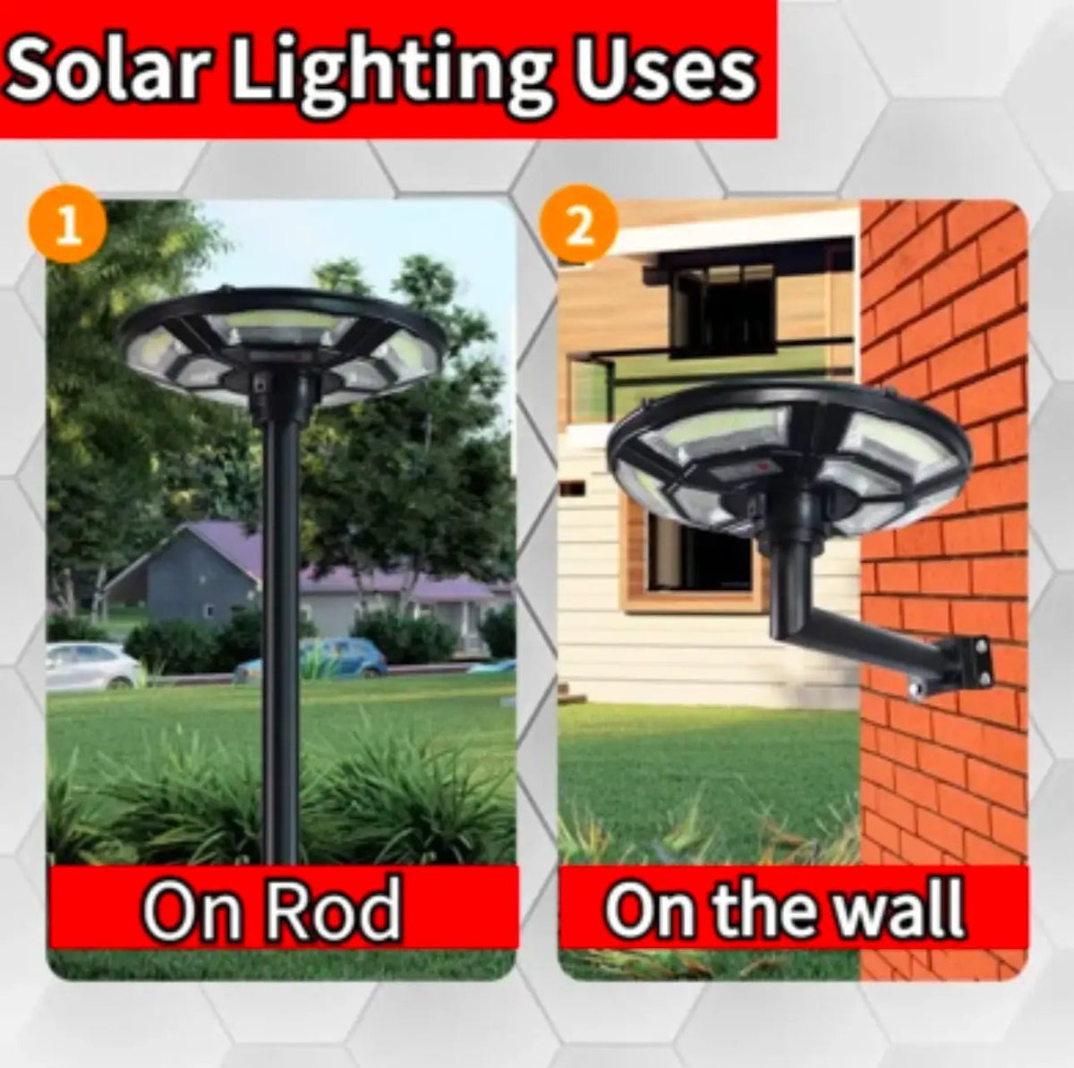 1500W Solar UFO Motion Sensor All in one Solar Garden Street Light With Remote Control by Outdoor Solar Outlet