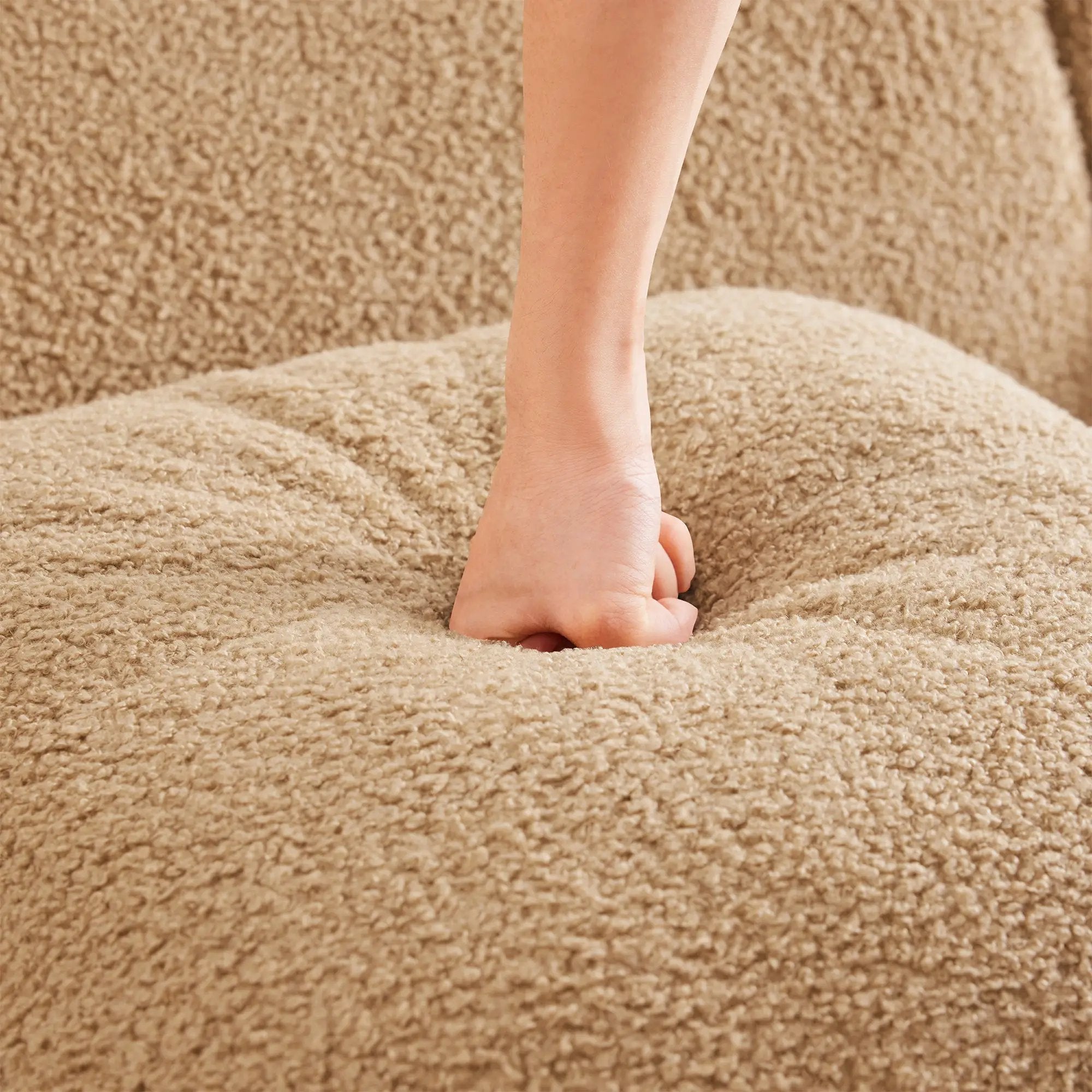 Ottoman Teddy Fabric-Camel by HouseOfZazla