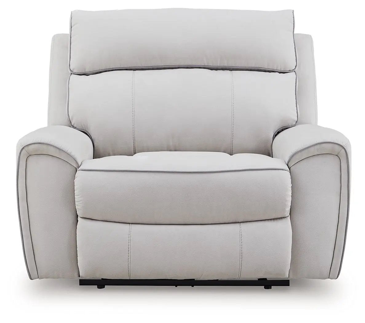 Social Pointe - Power Recliner / Adjustable Headrest - Pearl / Ash by Unique Piece Furniture