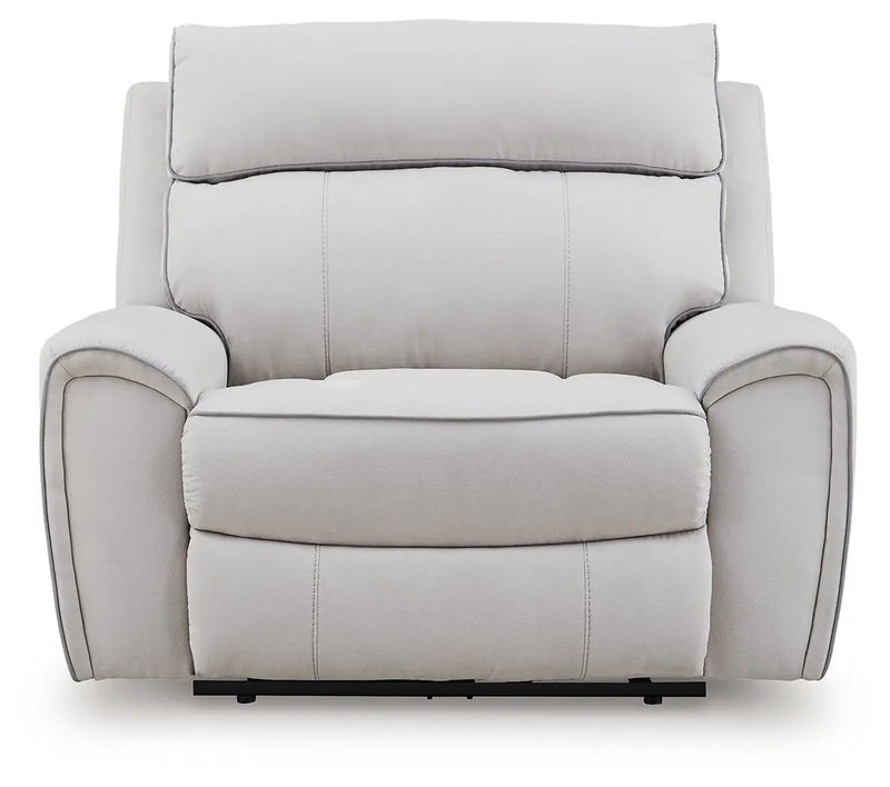 Social Pointe - Power Recliner / Adjustable Headrest - Pearl / Ash by Unique Piece Furniture