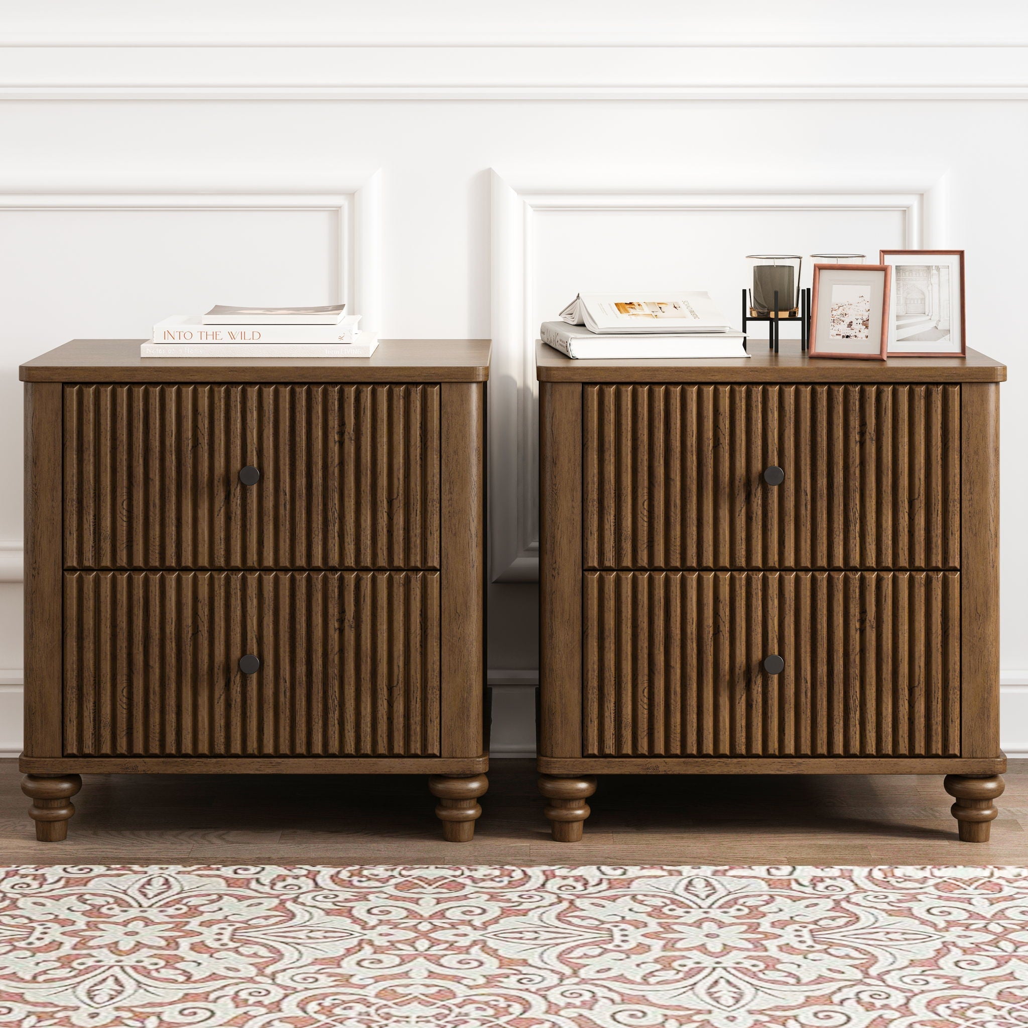 Fluted Nightstand With 3 Drawers by HouseOfZazla