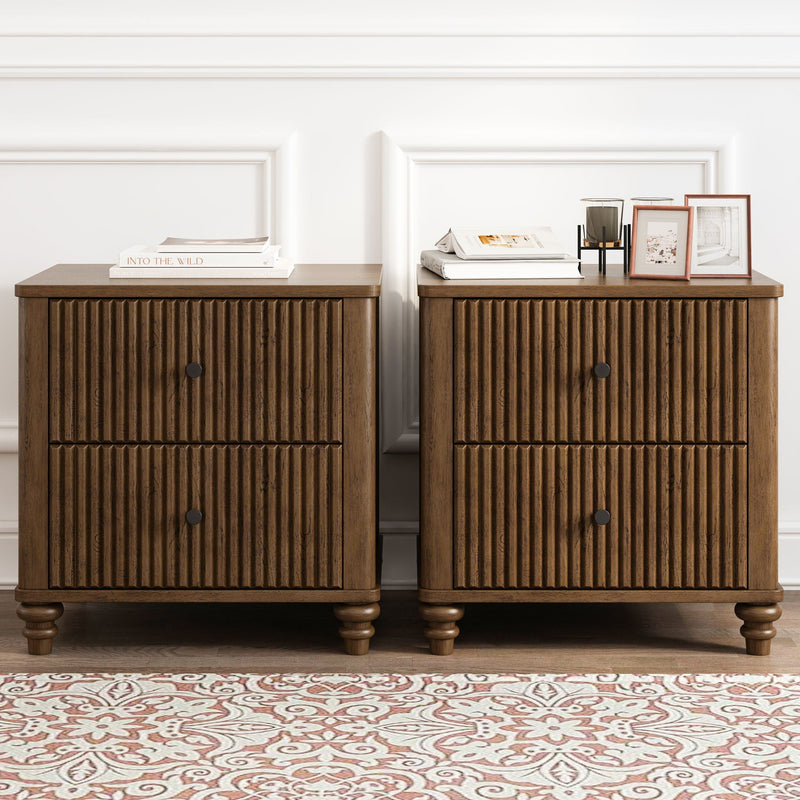 Fluted Nightstand With 3 Drawers by HouseOfZazla