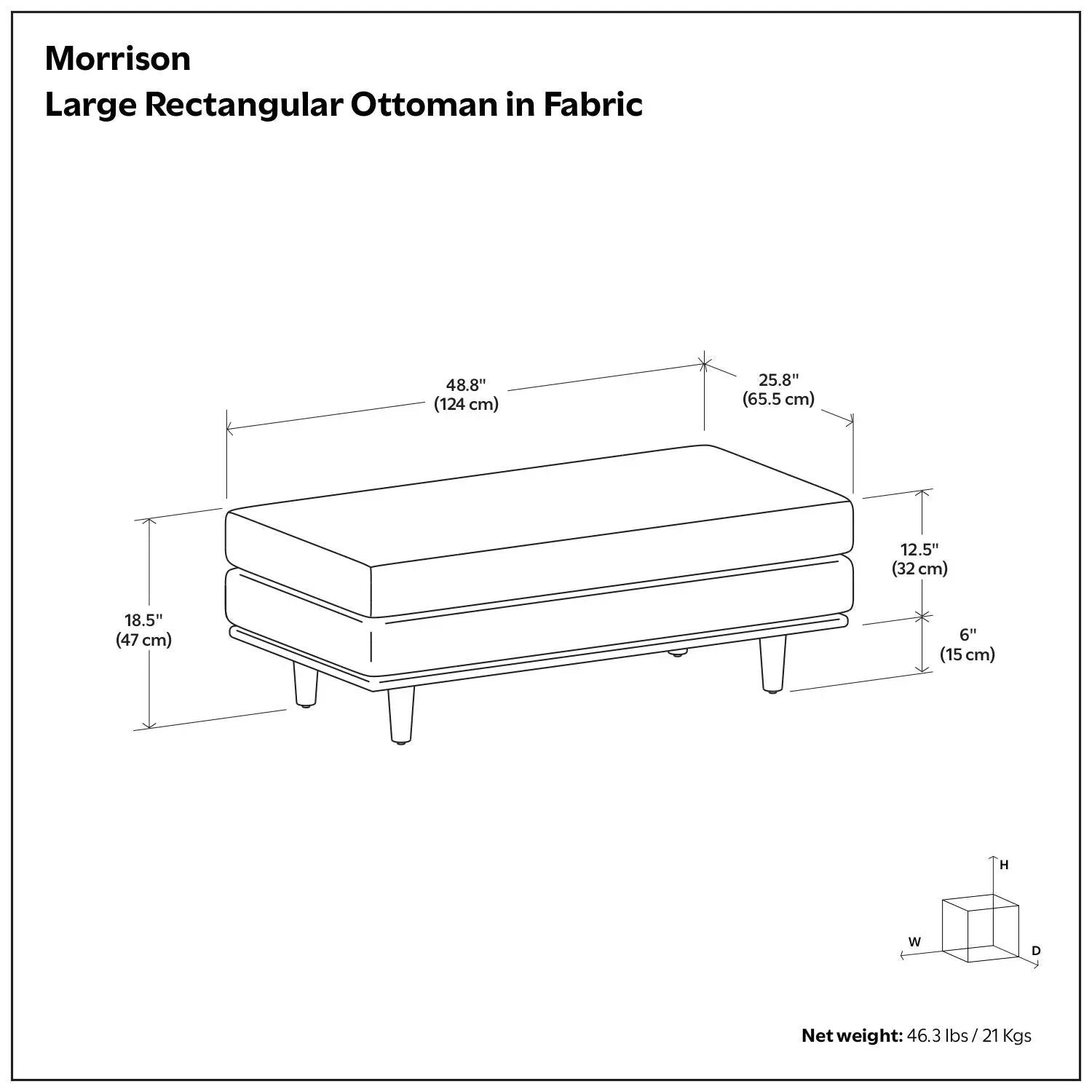 Morrison - Handcrafted Ottoman by HouseOfZazla
