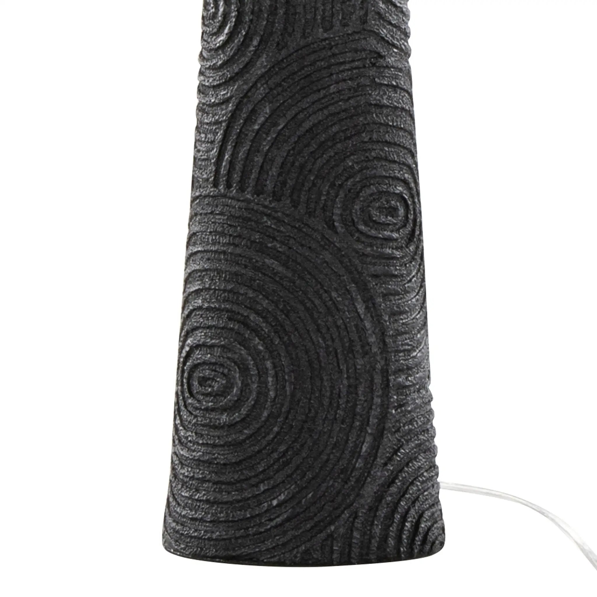 Kona - Contemporary Table Lamp (Set of 2) - Matte Black / Modern Brass / Natural by HouseOfZazla