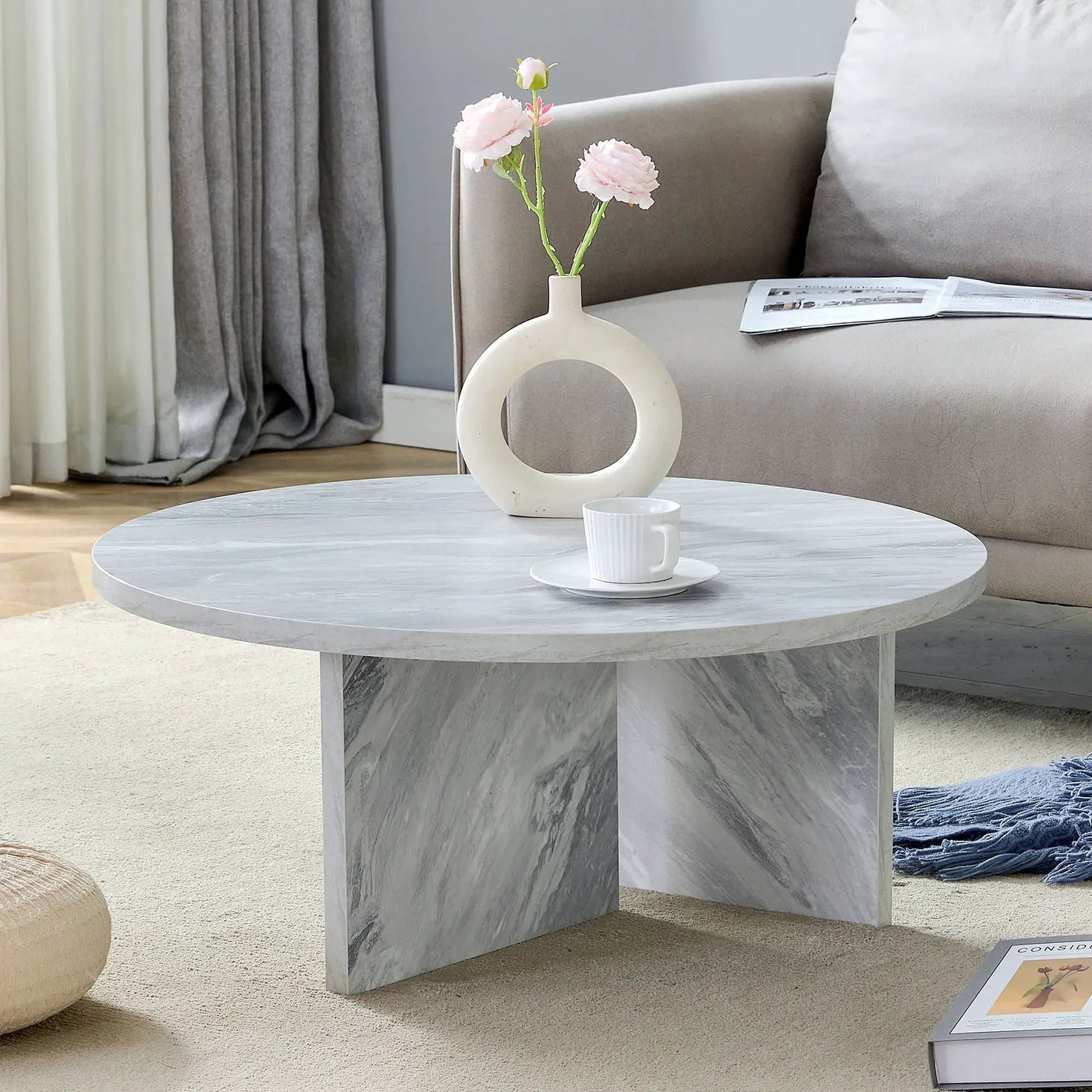 Versatile Round Coffee Table For Various Interior Styles by Unique Piece Furniture