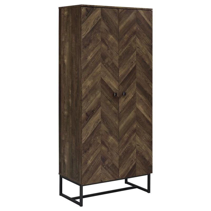 Carolyn 2-door Engineered Wood Accent Cabinet Rustic Oak by Unique Piece Furniture