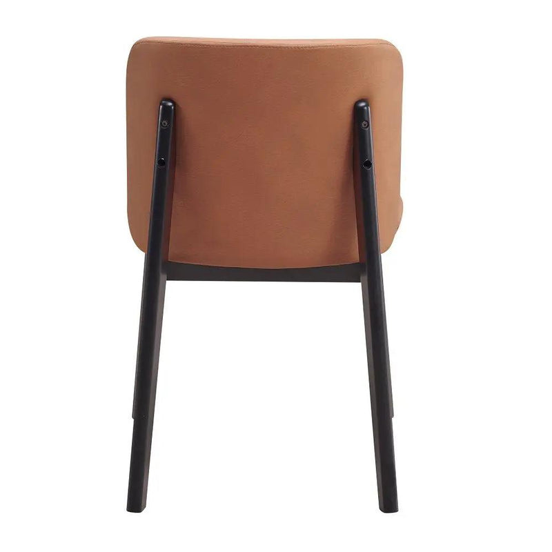 Eliora - Side Chair (Set of 2) - Camel Polish Microfiber & Black by Unique Piece Furniture