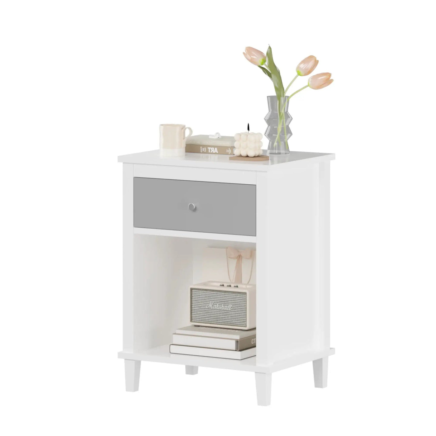 Nightstand With 1 Drawer 1 Shelf by HouseOfZazla